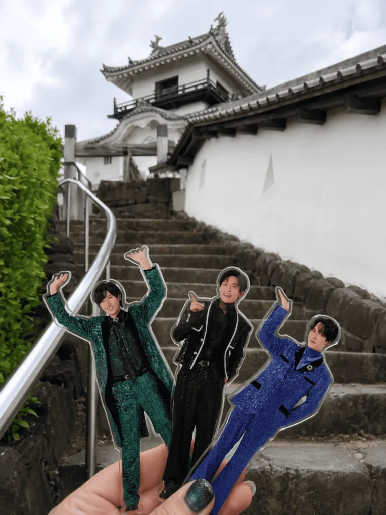 掛川城と推しのアクスタ