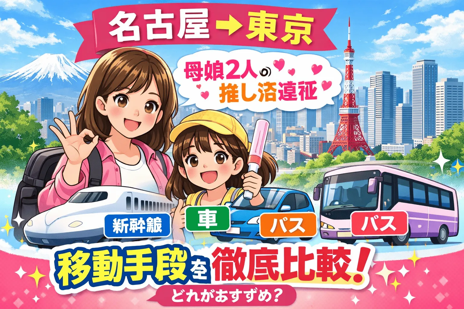 名古屋→東京移動手段を徹底比較記事のイメージ画像