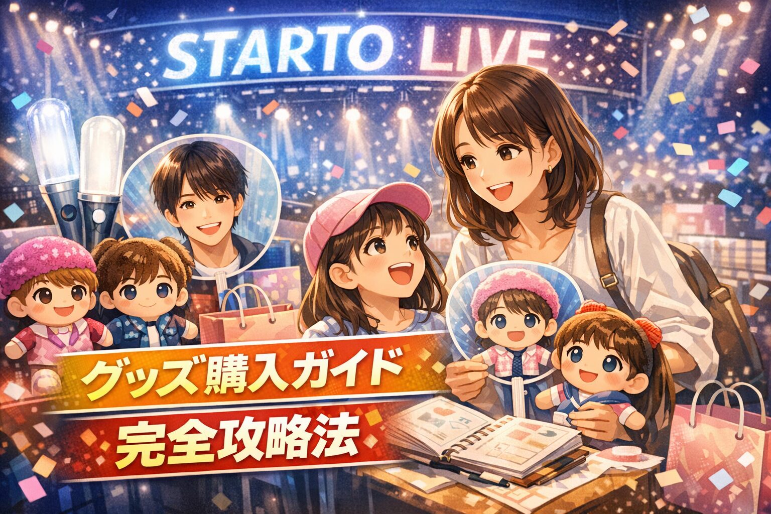 STARTO LIVEグッツ購入をわくわくしている母娘