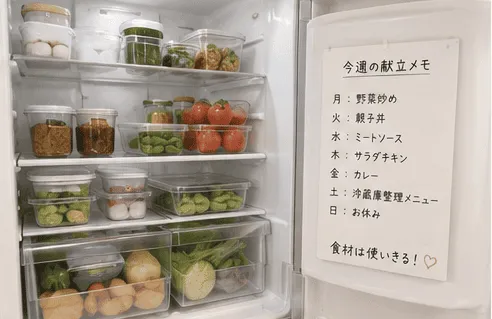 冷蔵庫整理の写真