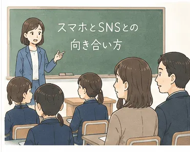 道徳授業を見守る保護者のイメージ