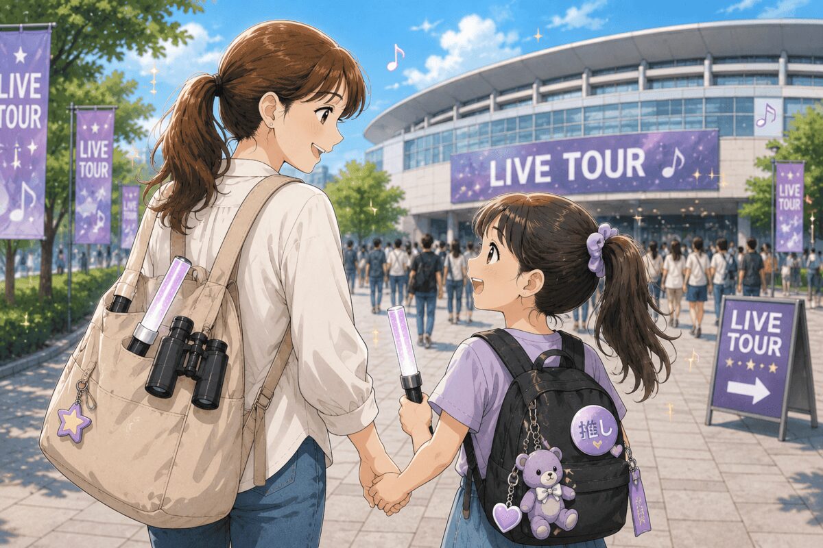 ライブへ向かう母娘