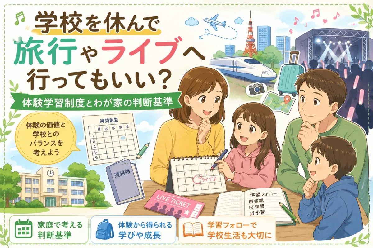 学校を休んで旅行やライブへ行ってもいい？記事のイメージ画像