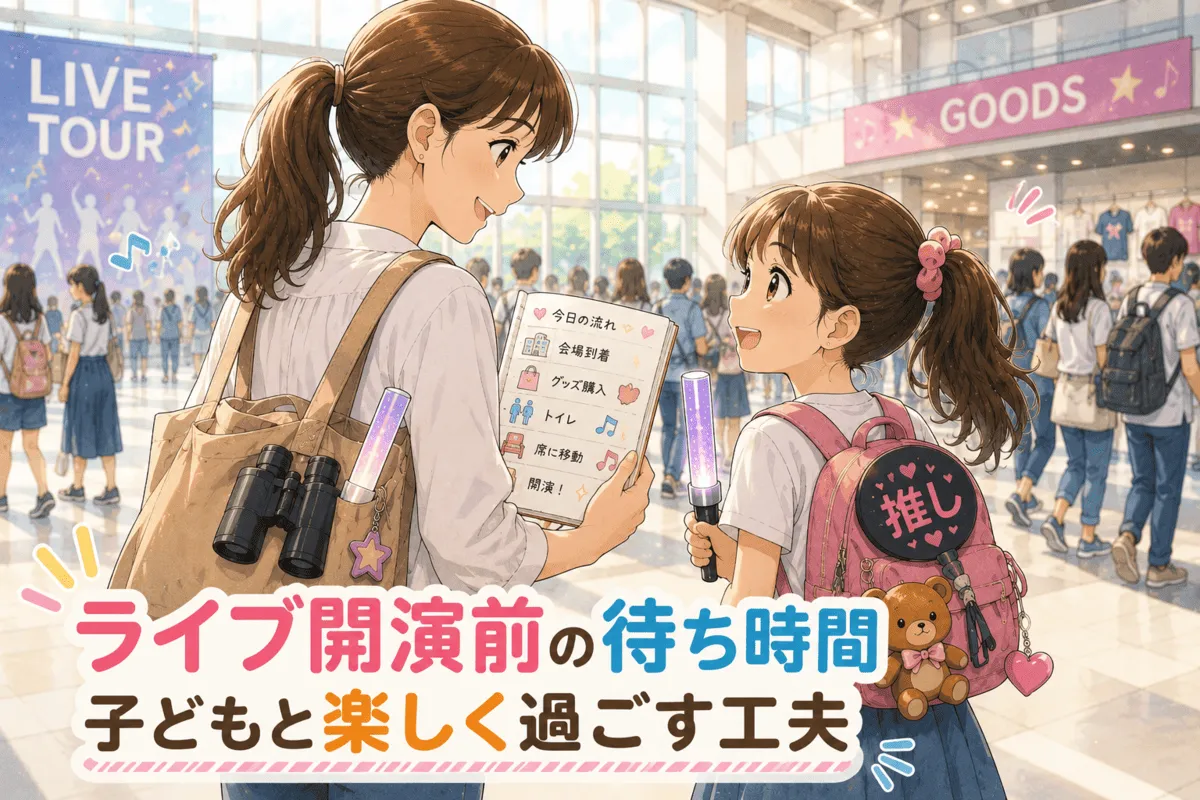 ライブ開演前の待ち時間を子供と楽しく過ごす工夫記事のイメージ画像