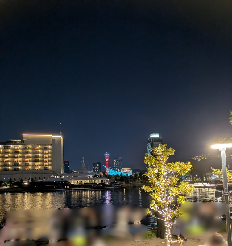GLION ARENA KOBEから退場した後の夜景