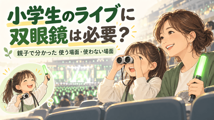 小学生にライブ用の双眼鏡は必要？親子で使って分かった「使う場面・使わない場面」記事のイメージ画像
