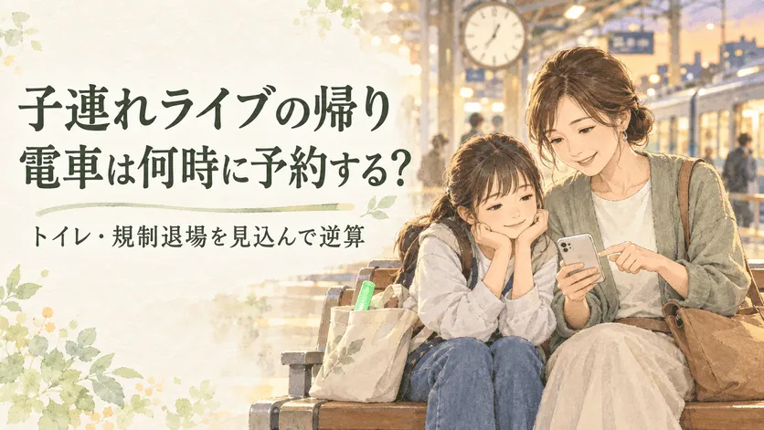 子連れライブの帰り電車は何時に予約する？記事のイメージ画像